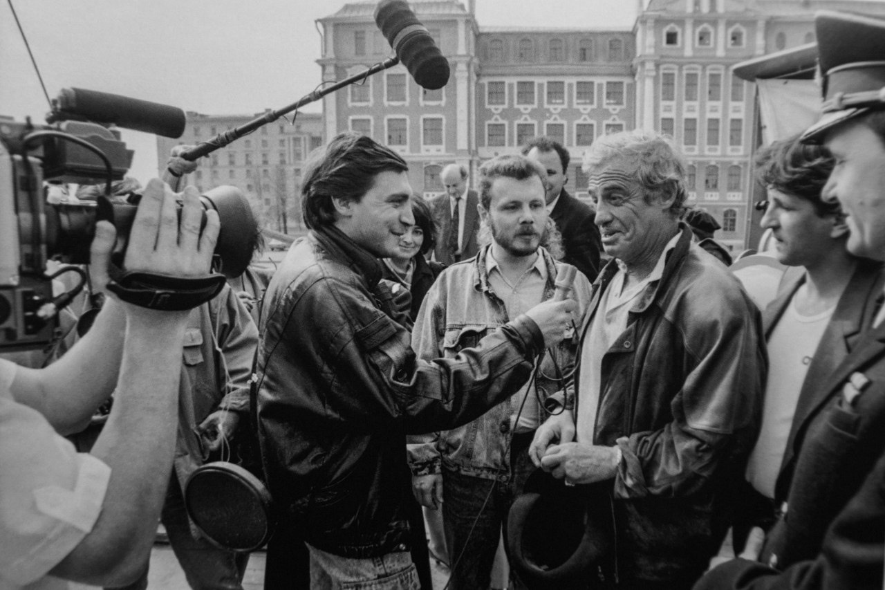 Жан Поль Бельмондо в Москве 1989