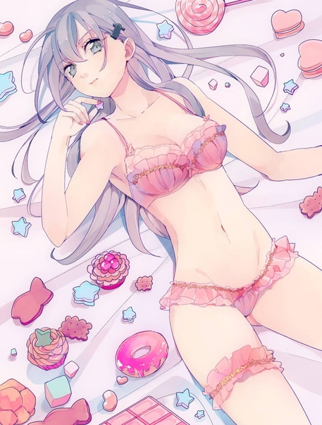 Anime lingerie shower cute